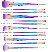 Allbests 12 Pcs Makeup Brush Set Foundation Blending Blush Concealer Eye Face view 2