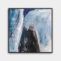 Framed Canvas Wall Art Modern Texture Painting Canvas Prints Home Artwork Decoration for Living Room,Bedroom - 16x16 inches