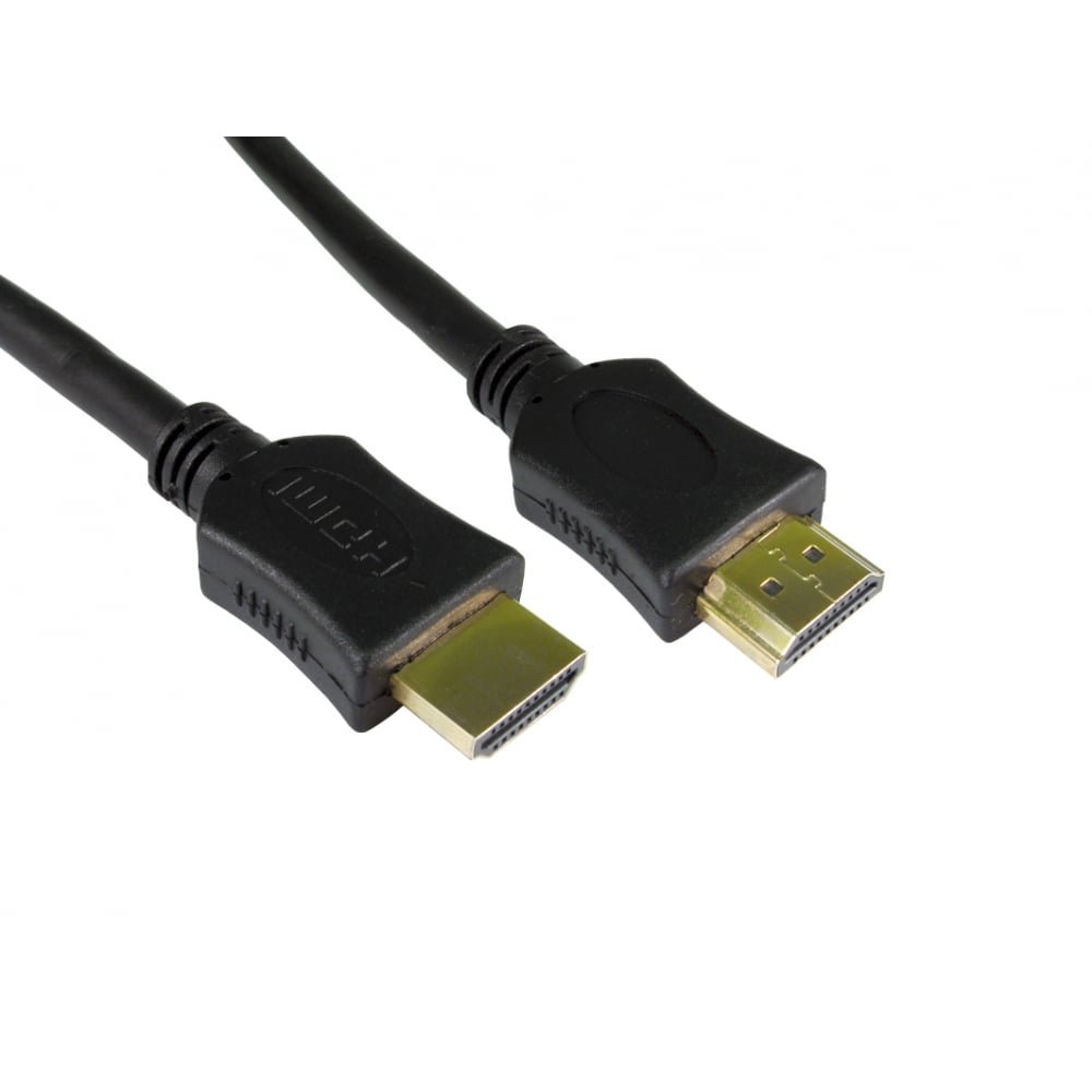 World of Data 2m HDMI High Speed with Ethernet Cable - Gold-Plated - 3D - 4K - BLACK