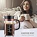 STARNUO French Press Coffee Maker,34 Ounce,1.0 Liter,18/10 Stainless Steel,Heat Resistant Borosilicate Glass,with 4 Level Filtration System