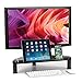 2LB Depot Corner Monitor Stand with Adjustable Risers, 19.5W x 4H x 12.5D Inches, Black