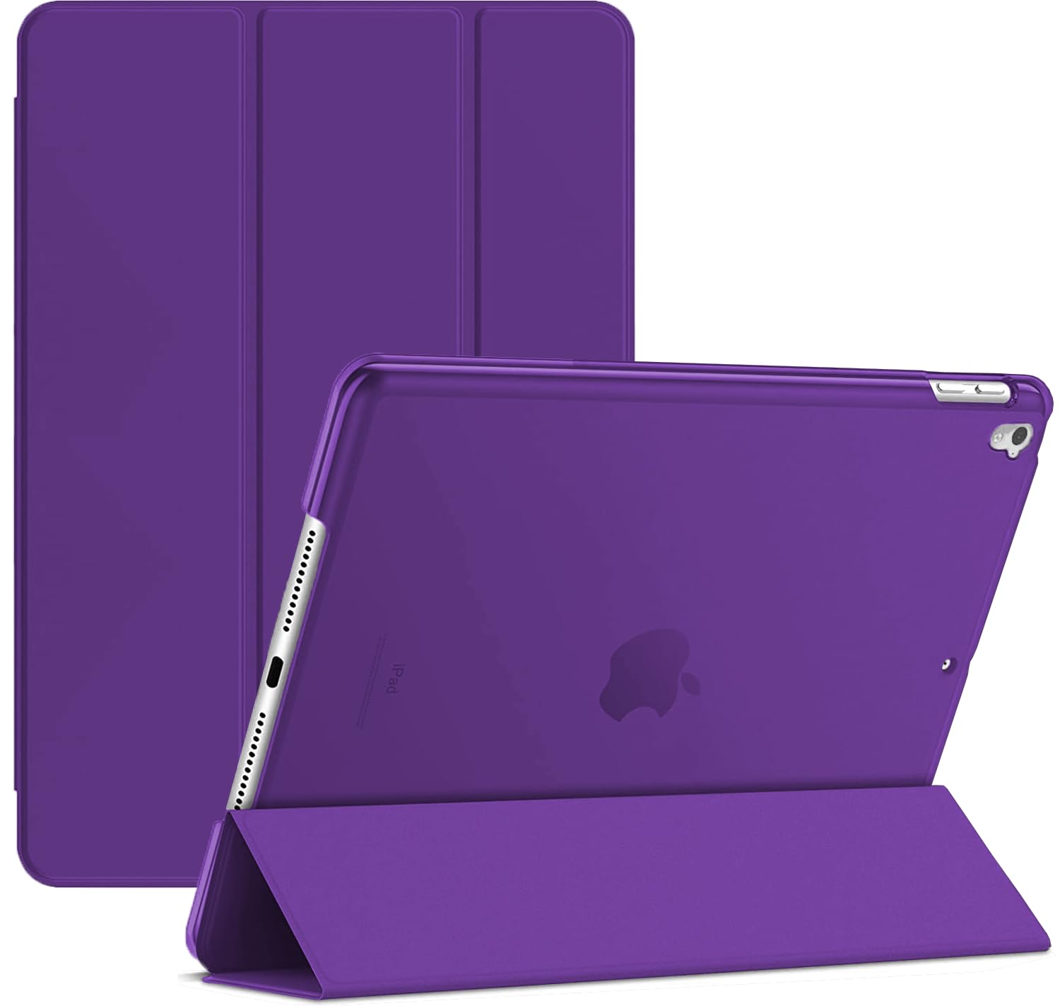 For Apple iPad 7th Gen 2019 A2197/2198 Smart case Magnetic Stand cover with Wake/Sleep (Purple)