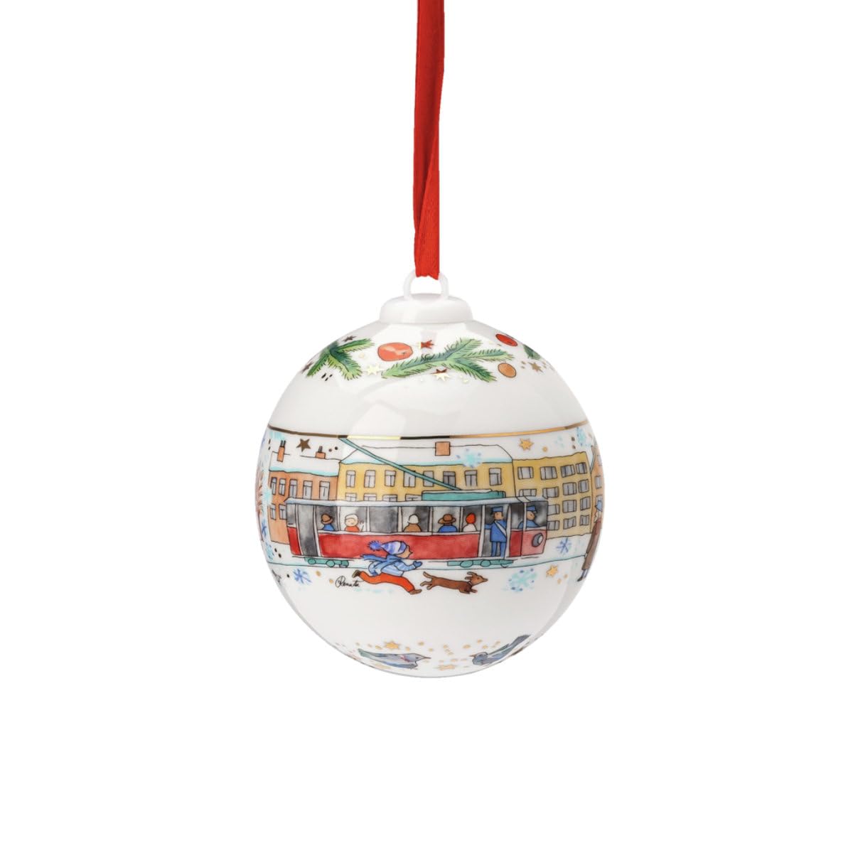 Hutschenreuther Porcelain Christmas Bauble 2023 Porcelain Ball