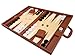19-inch Premium Backgammon Set - Large Size - Desert Brown Board