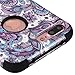 for iPhone 7 Plus Case, Kaleidio [TUFF] Rugged Shockproof Hybrid 3-Piece Dual Layer Protective Heavy Duty Armor Cover [Includes a Overbrawn Prying Tool] [Blue & Purple Paisley]