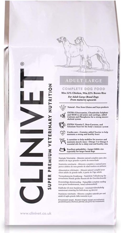 Adult Large Breed Super Premium Natural Hypoallergenic Complete Dry Dog Food - Rich in Protein and Vitamins, 12kg