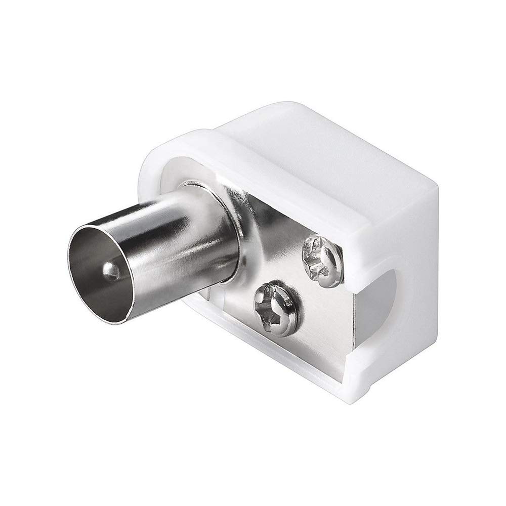 Goobay 11502 Coaxial angle plug with screw fixing; compact - plastic