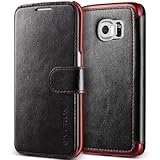 Galaxy S7 Edge Case, VRS Design [Layered Dandy][Black] - [Premium Leather Wallet][Slim Fit] For Samsung S7 Edge