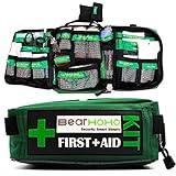 BearHoHo Handy First Aid Kit Bag 165-Piece Lightweight Compact 3 Layers Emergency Medical Rescue Treatment Outdoors Car Luggage School Hiking Survival Kits