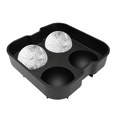 Compra 4 cavidades, bola de hielo, hielo molde redondo molde para ...