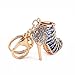 Yosoo High-heeled Shoe Keychain, Creative Fashion Refinement Hollow Shoes Keyring, Keyfob Crystal Rhinestone Decoration Chain