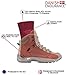 DANISH ENDURANCE Merino Wool Hiking Socks, Cushioned, for Men, Women & Kids, Wine Red, US Women 5-7 // US Men 3.5-6