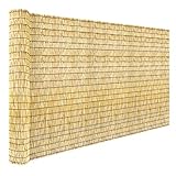 Tgzwme Natural Reed Fence Roller Blind,5.5FT X