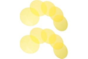 Housoutil 10pcs Yellow Gel Light Filters Round Self-Adhesive Warm Tone Color Correction Sheets for Ceiling