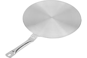 Induction Hob Heat Diffuser, fosa Stainless Steel Simmer Pan Mat Hob Tagine, Gas Electric Cookers for Gas/Electric/Induction Cooker Household Supply (24cm)