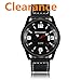 Daimon Men's Watch with Black Face Leather Strap Business Watch for Men