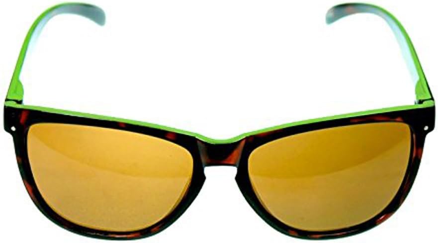 Ocean Eyes Kool Kat - Shiny Tortoise and Green Polarized Sunglasses