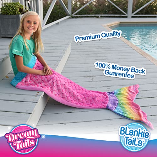 Blankie Tails Rainbow Mermaid Shimmers Wearable Blanket, Machine
