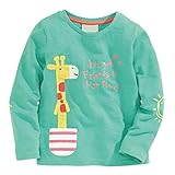 Fiream Girls' Cotton Crewneck Solid Long Sleeve T-shirt