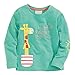 Fiream Girls' Cotton Crewneck Solid Long Sleeve T-shirt