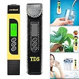 Water Tester TDS Meter - Zerhunt Professional TDS EC & Temperature Meter 3 IN 1,0-9990ppm, Ideal Water Test Kit for Drinking Water Hardness, Hydroponics,Aquarium,Reverse Osmosis Filter,etc.