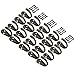 Gutapo Coffee Cup Hooks 20pcs Vintage Bronze Hooks Door Wall Closet Mounted Single Hook Hangers for Robe Coat with 46pcs Screws