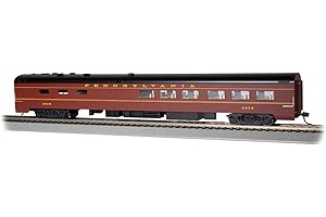 Bachmann Trains - 85' Smooth-Side Dining CAR with Lighted Interior - PRR #4414 - HO Scale