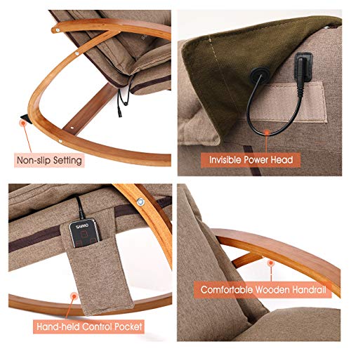 OWAYS Recliner Chair Full Back Kneading Massage Chair with Cushion, Rocking Design Recliner Chair, Adjustable Pillow, Vibrating and Heating, 6 Massage Modes, Ergonomic Design Armrests, Linen Cover - Thumbnail 7