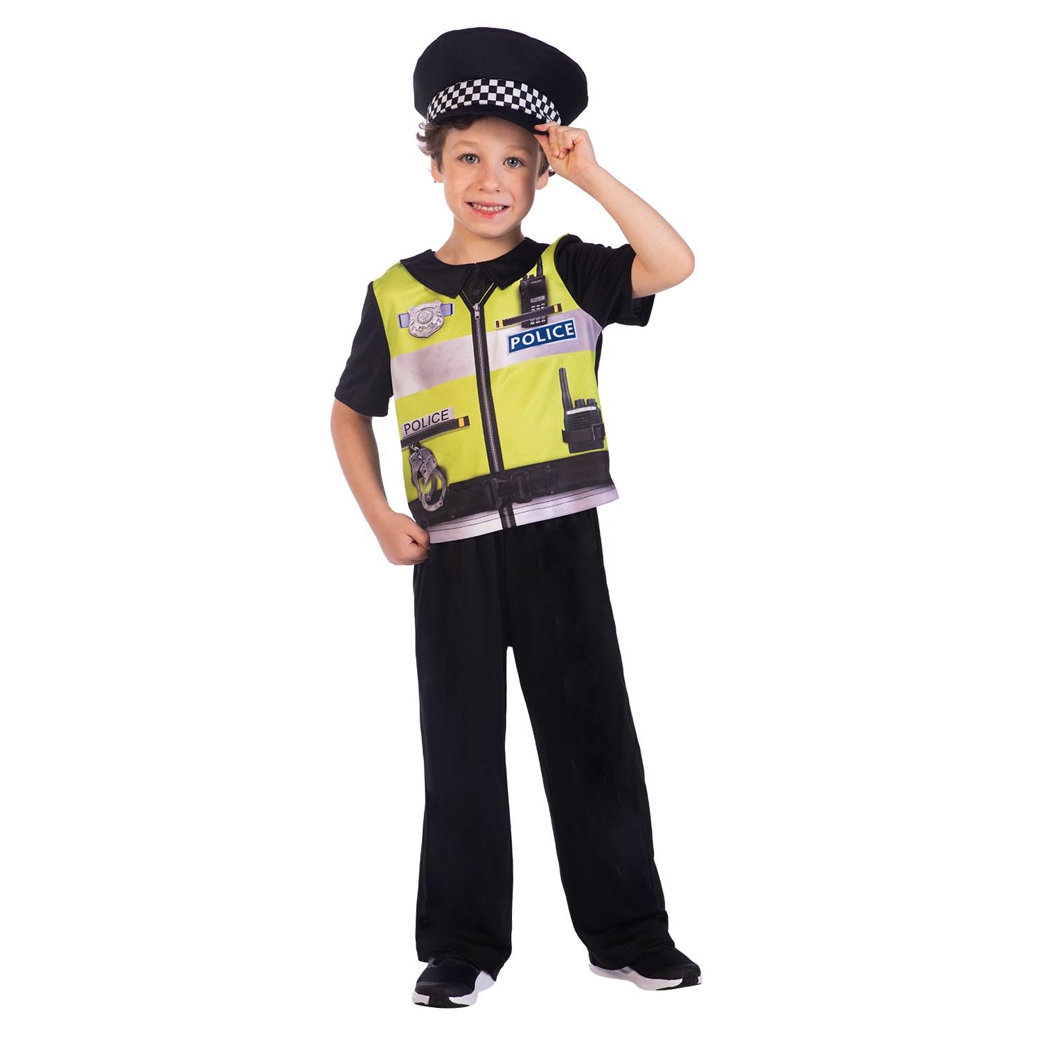 Amscan 9910148 Child Sustainable Police Officer Cop Fancy Dress Costume (8-10 Years)