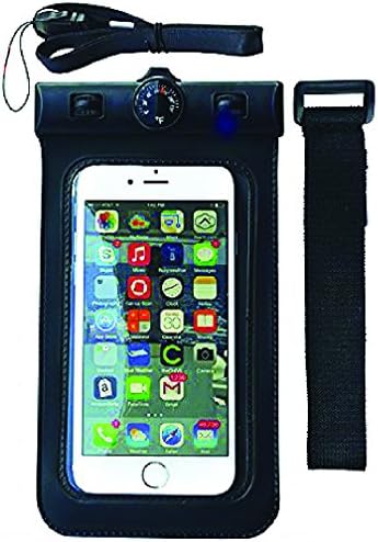 H2NO® Universal Waterproof Cell Phone Carrying Case for all Apple iPhones including the 6 Plus, Samsung Galaxy &amp; other similar sized devices - IPX8 Certified to 100 Feet. Lanyard and Armband Included.