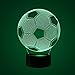 3D Lamp 7 Color Change Powered by USB or Batteries Breathing light with Smart Touch Button Desk Table Night Light Easy operation More convenient Best Gift.(soccer)