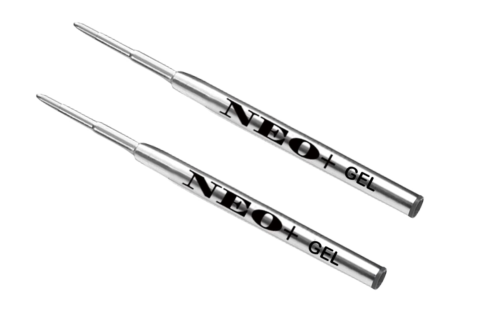 NEO+ Gel Pen Refills Black 0.5 mm Fine Tip Compatible with Montblanc Ballpoint Pens Smooth Writing Standard Length 9.8 cm Pack of 2