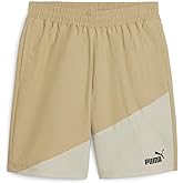PUMA Mens Power Colorblock Woven 8 Inch Shorts Casual Bottoms Casual Drawstring - Black