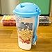 1 Portable Container Leak-Proof Vivid Color Salad Mix Shaker Bottle 32oz w/Dressing Cup & Fork for Lunch to Go/Compact & Travel Friendly