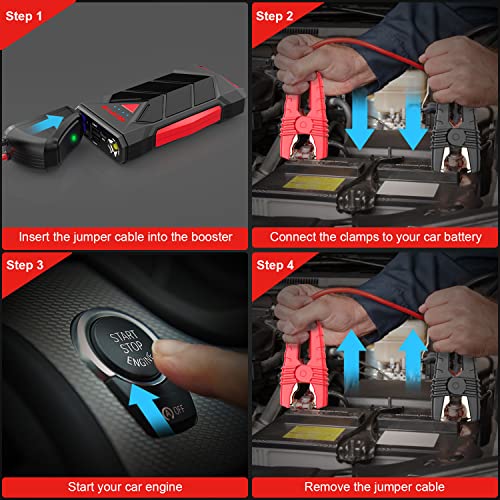 NEXPOW Car Battery Starter Portable,12V Car Battery Jump Starter Power Pack with USB Quick