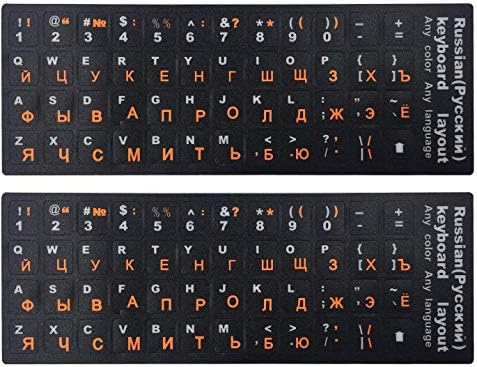 Forito 2pcs Pack Forito Russian Keyboard Stickers Keyboard Replacement Sticker Black Background With Orange Lettering For Computer Keyboard Russian Orange Buy Online At Best Price In Uae Amazon Ae