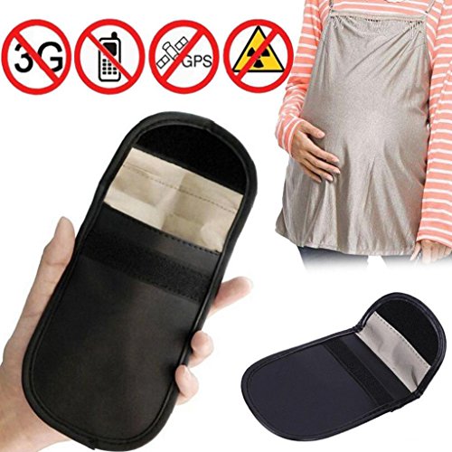 SUKEQ Car Key Signal Blocker Case, Keyless Entry Fob Guard Blocking Pouch Bag Defend WIFI/SMS/Bluetooth/NFC/RFID Remotes Control Antitheft Lock Device, Healthy Cell Phone Credit Card Privacy P (1PC)