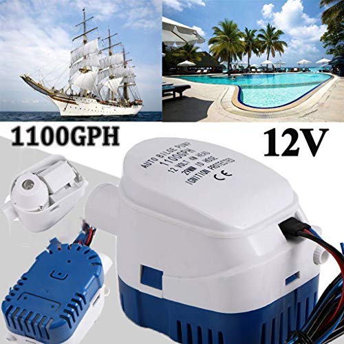 OmkuwlQ Submersible Marine Auto Boat Bilge Pump 1100GPH Electric Boat Plumbing Automatic Bilge Pump - Thumbnail 7