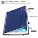 Ztotop Case for iPad 9.7 2018/2017 - 360 Degree Rotating Stand/Genuine Leather Cover with Auto Wake/Sleep, Pencil Holder,Card Pocket for New iPad 9.7'' 5th/6th Gen, iPad Air 2/iPad Air,Navy Blue
