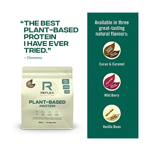 Reflex-Nutrition-Plant-Based-Vegan-Protein-with-B12-Great-Taste-Vegan-Protein-Wild-Berry-600g Reflex Nutrition Plant Based Vegan Protein Powder with B12 | Great Taste | (Wild Berry, 600g)