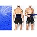 Waist Trimmer Belt Support Brace, Adjustable Lower Back Lumbar Support Straps - Weight Loss Ab Belt, Breathable Stomach Wrap Waist Trainer (Black and Blue)