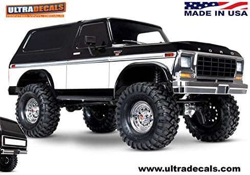Ultradecals Dark Wood Traxxas TRX-4 / TRX4 Ford Bronco Body Skin Wrap Decal Sticker (White)