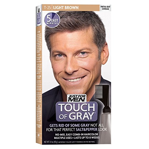 Touch of Gray Men's Hair Color, Light Brown (Pack of 3)