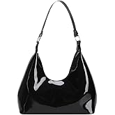 Patent Leather Hobo Bag Crescent Shoulder Bag Small Going Out Tote Bag Satchel Purse