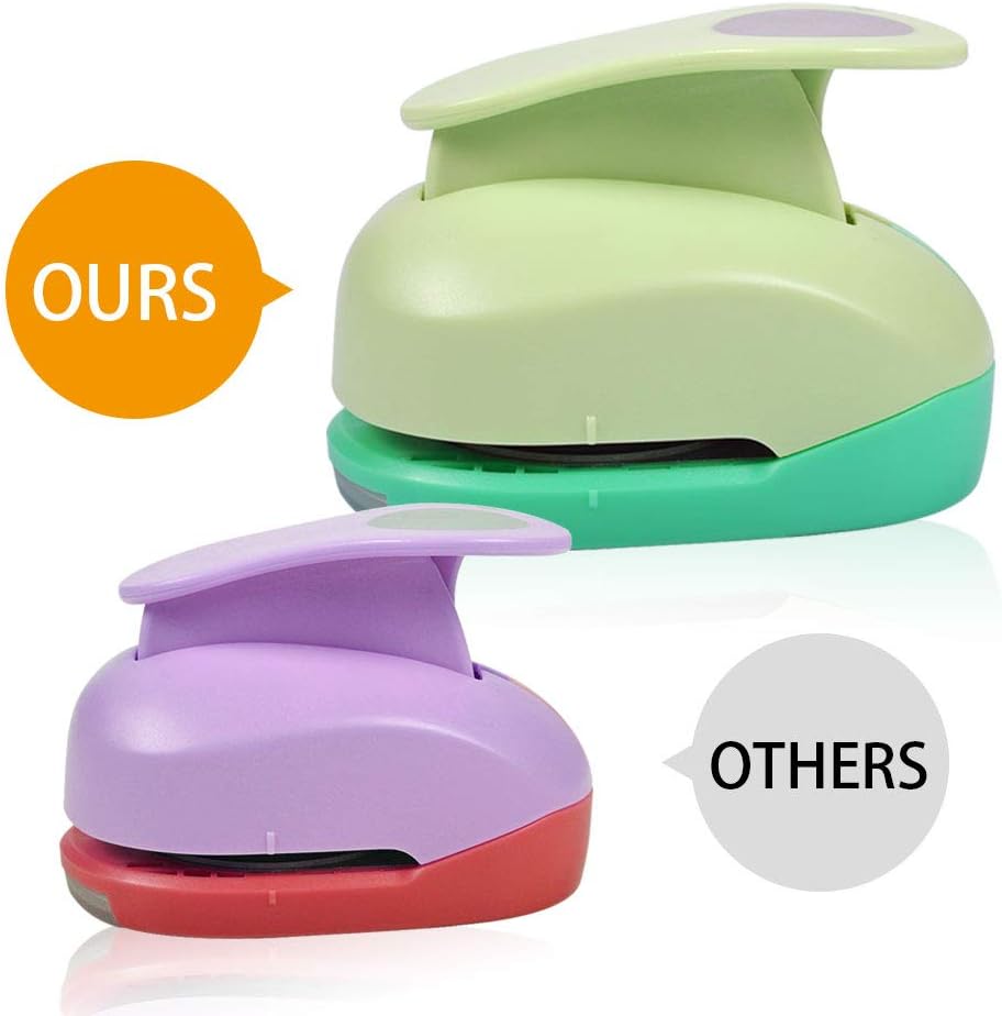 UCEC 6 Pcs Pattern Punch for Crafts with Paper for DIY Gift Cards 6.8cm x 4.3cm x 5.5cm, Light green, green, purple - Image 3