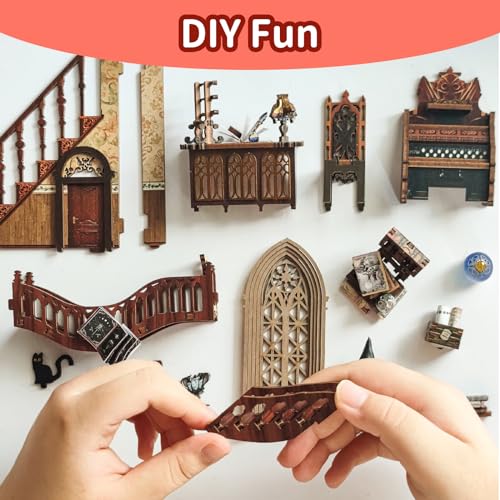 DIY Book Nook Kit – 3D Holzpuzzle Als Bücherregal-Einsatz Mit Beleuchtung