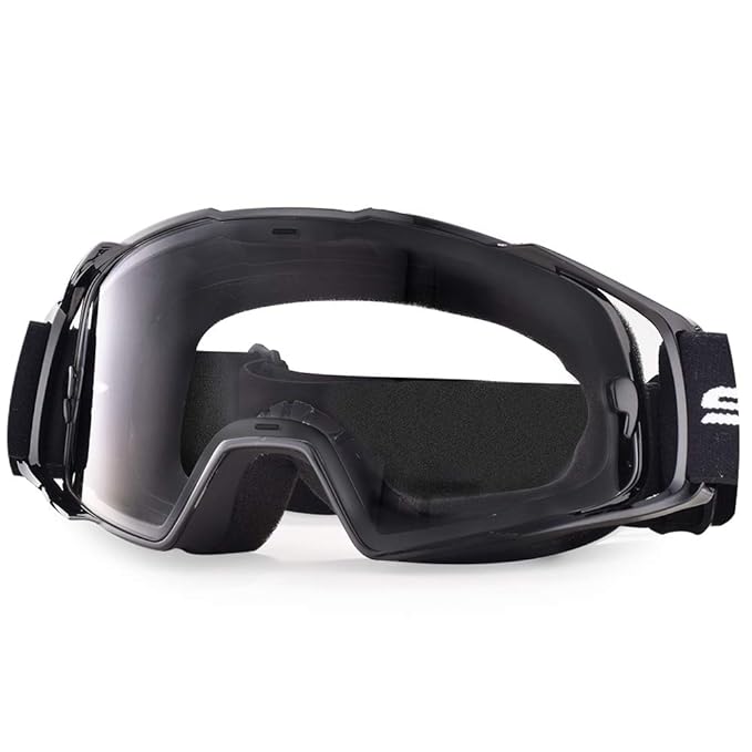 Snowledge Motocross Brille, MX Brille Herren, Sportsonnenbrille UV400 Crossbrille Downhill Brille Winddicht Staubdicht Kratzf