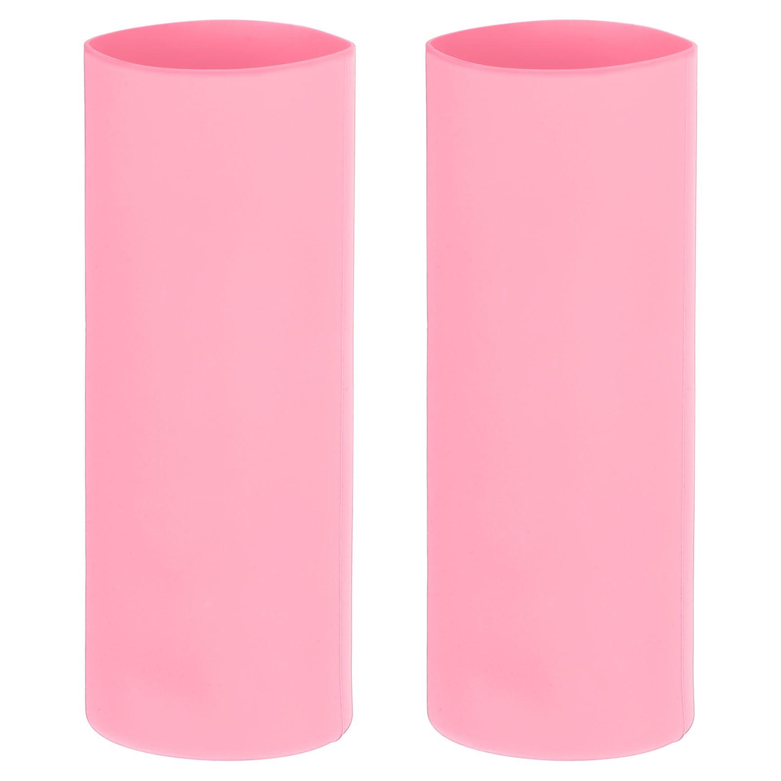 PATIKIL Silicone Sublimation Tumblers Sleeve, 2 Pcs Heat Resistant Seamless Tumblers Wrap for 20 Oz Skinny Sublimation Blank Cups, Pink