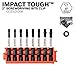 BOSCH CCSSQV208 8-Piece Assorted Set 2 in. Impact Tough Square Power Bits with Clip for Custom Case System