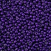 John Bead Czech Glass Seed Beads 11/0 Terra Intensive Purple, 25 Grams of DIY Jewelry Making Beads Preciosa (Jablonex)